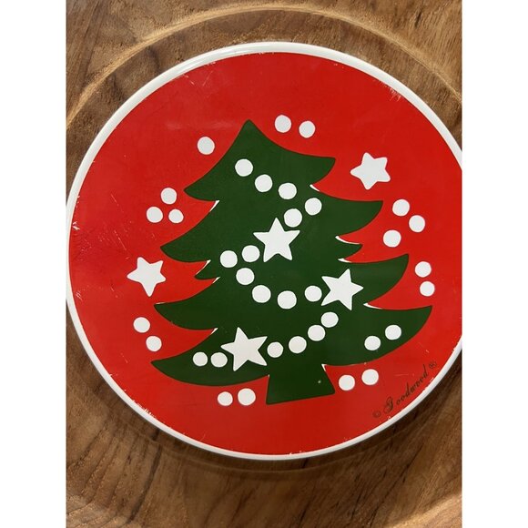 Vintage GoodWood Teak Cheese Cracker Tray Christmas Tree Tile Charcuterie Board - Picture 2 of 9